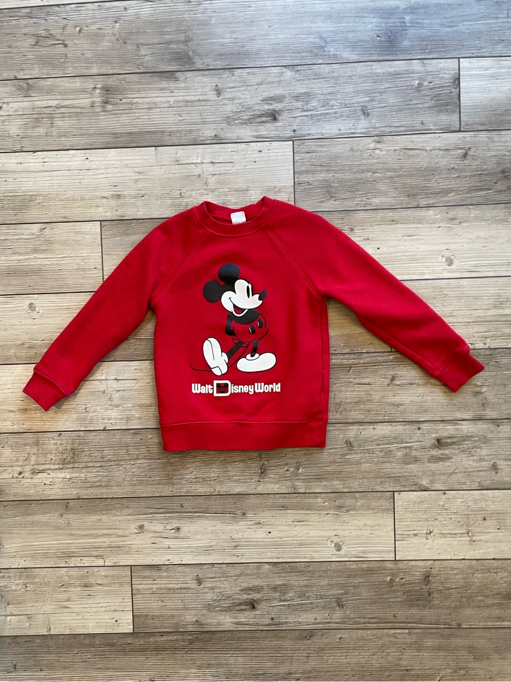Disney | Kids Red Mickey Mouse Walt Disney World Sweatshirt | Size: 5/6